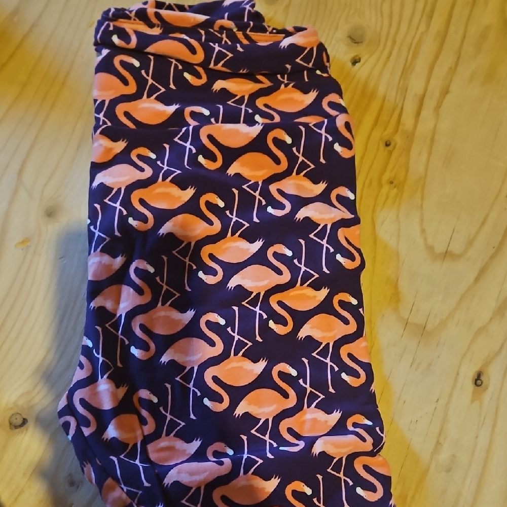 NWT Lularoe OS Flamingo Leggings